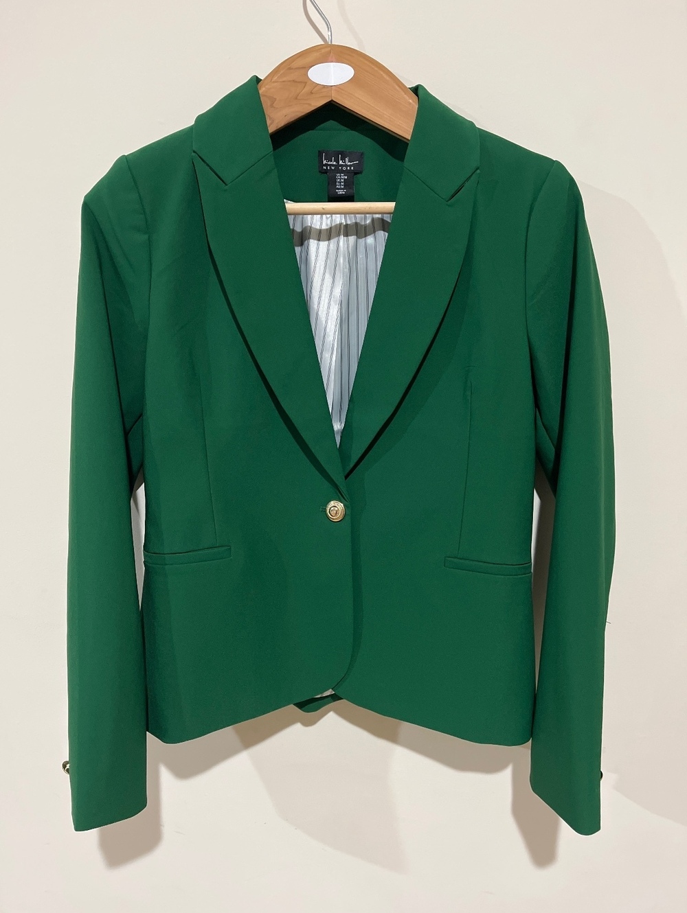 Nicole Miller New York Women's Green Blazer Size M